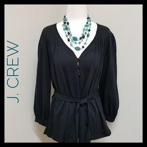 J. Crew Tie Waist 3/4 Sleeve Shirt